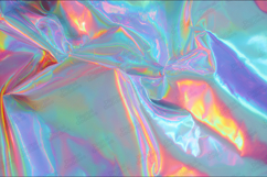 Vibrant Rainbow Holographic Foil Texture with Shiny Creased Product Image 1