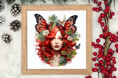 Fairy Christmas Sublimation Clipart, Fairy Christmas PNG Product Image 3