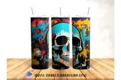 Skull Tumbler Wrap | Quilling Horror Tumbler Wrap Product Image 3
