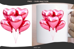 Valentine balloons png design for T-shirts Product Image 3