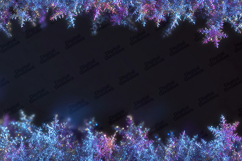Glowing Snowflake Border Winter Sparkle Background Design Product Image 1