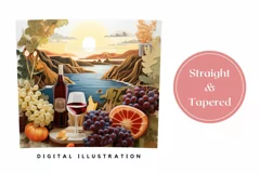 3D Wine Tumbler Wrap Design, Summer 3D Tumbler Design Product Image 3