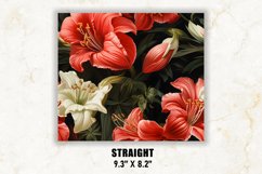 Amaryllis Flower Tumbler Wrap | Flower Tumbler Sublimation Product Image 3