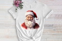 Watercolor Santa Claus Sublimation Clipart, Santa PNG Product Image 3