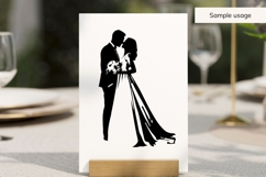 Bride And Groom Kissing SVG Product Image 3