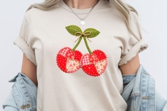 Patchwork Cherry PNG, Vintage Summer Sublimation Product Image 3