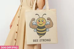 Bee Strong PNG, Funny Animals Sublimation PNG Product Image 3