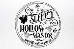 Farmhouse Halloween Round Sign SVG Product Image 3