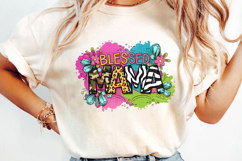 Blessed Mama Sublimation, Mother&#039;s Day Png Product Image 2