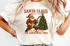 Retro Christmas Music Santa Sublimation, Christmas Png Product Image 3