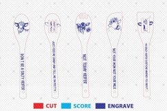 Floral Cow Wooden Spoons Svg, Cow lovers Svg Product Image 2