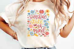 Sunshine State Of Mind Sublimation, Boho Floral Png Product Image 2