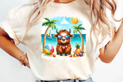 Hello Summer Sublimation, Funny Cow Png Product Image 3