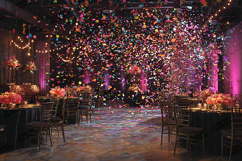 Luxury Party Hall Confetti Celebration Event Background Product Image 1