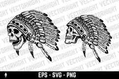 A black and white vector set of Native American warriors Product Image 3
