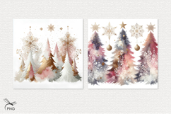 Christmas trees digital paper, background clipart Product Image 3