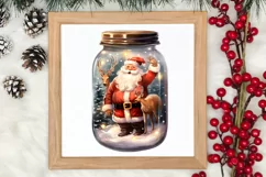 Christmas in Jar Watercolor Clipart , Christmas PNG Product Image 4