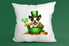 St Patricks Day Dog with Gold Coin Clipart, St Patricks Day Product Image 4