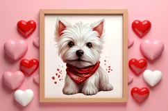 Cute Valentine Dog Clipart, Valentines Day Dog Clipart Product Image 3