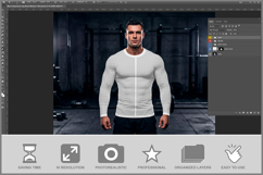Mens Compression Long Sleeve T-shirt Product Image 2