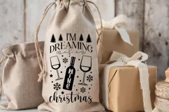 I'm Dreaming of a wine christmas SVG, Christmas SVG Product Image 3