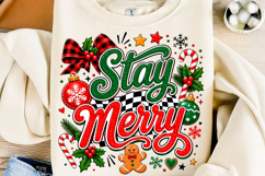 Stay Merry Christmas Gingerbread PNG Product Image 1