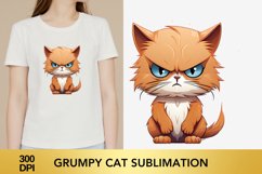 Sarcastic Dark Orange Grumpy Cat, Grumpy Cat sublimation Product Image 1