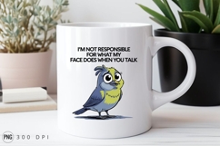 Funny Cartoon Bird Illustration Sublimation PNG Product Image 2