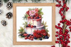 Christmas Cake Clipart, Christmas Cake Clipart Product Image 3