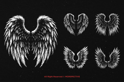 10 Bundle Dark Art Angel Wings Heaven Feather Bird Holy Wing Product Image 5