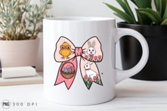 Cute Easter Animals Bow Sublimation PNG Product Image 2