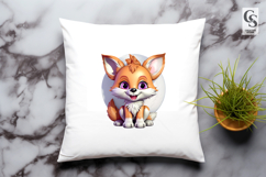 Adorable Fox Clipart Sublimation PNG Product Image 3