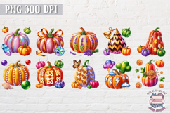 Autumn Pumpkins Clipart Bundle Sublimation 65 PNG Product Image 6