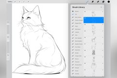 100 Procreate Cats Stamp Brushes Product Image 5