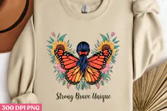 Strong brave unique PNG, Motivation Sublimation PNG Product Image 3