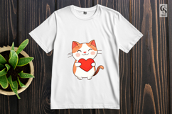 Cute Cat Heart Bookmark Sublimation Product Image 2