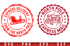 North Pole Stamp SVG Bundle, Christmas Svg Png Bundle Product Image 3
