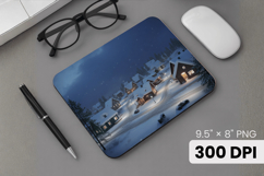 Winter Wonderland Snowflake PNG, Icy Tree Mouse Pad Design Product Image 1