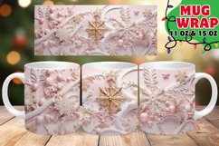 Icy Radiance Christmas Mug Sublimation, 11oz &amp; 15oz Product Image 1