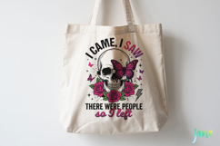 Funny Antisocial skulls PNG Product Image 3