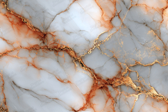 Gray Orange Marble Texture with Shimmering Gold Veins Art Product Image 1