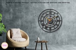 Wall Clock SVG, dxf files for cnc, clock face svg file Product Image 7
