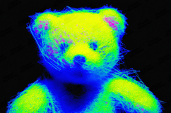Neon Abstract Teddy Bear Art with Vibrant Electric Glow Product Image 1