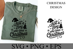 Just a Boy who loves Christmas Svg | Christmas | Shirt Svg Product Image 4