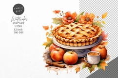 Thanksgiving clipart, Pie clipart, Autumn clipart Product Image 1