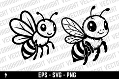Vector drawing of a cute friendly smiling honey bee mascot Product Image 3