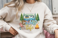 Camp Life PNG - Retro Camper Sublimation - Leopard Print Product Image 3