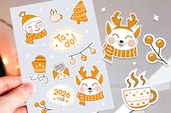 New Year Stickers PNG. Christmas cute 2026 Product Image 4