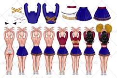 Cheer Sisters Clipart, Cheerleaders Clipart Product Image 3