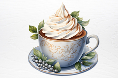 Christmas Hot Cocoa Watercolor Clipart PNG Product Image 3